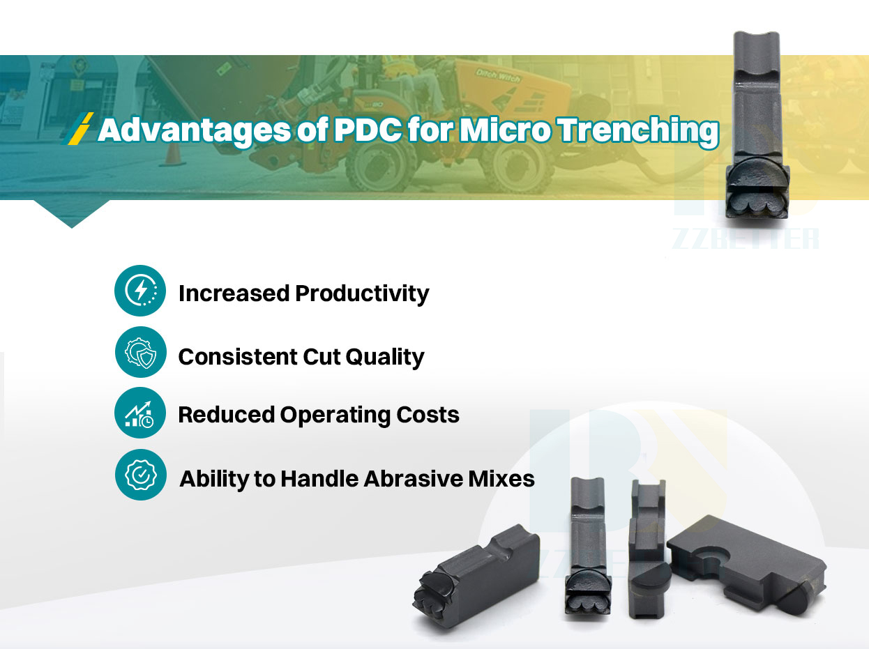 PDC for microtrenching Type 1