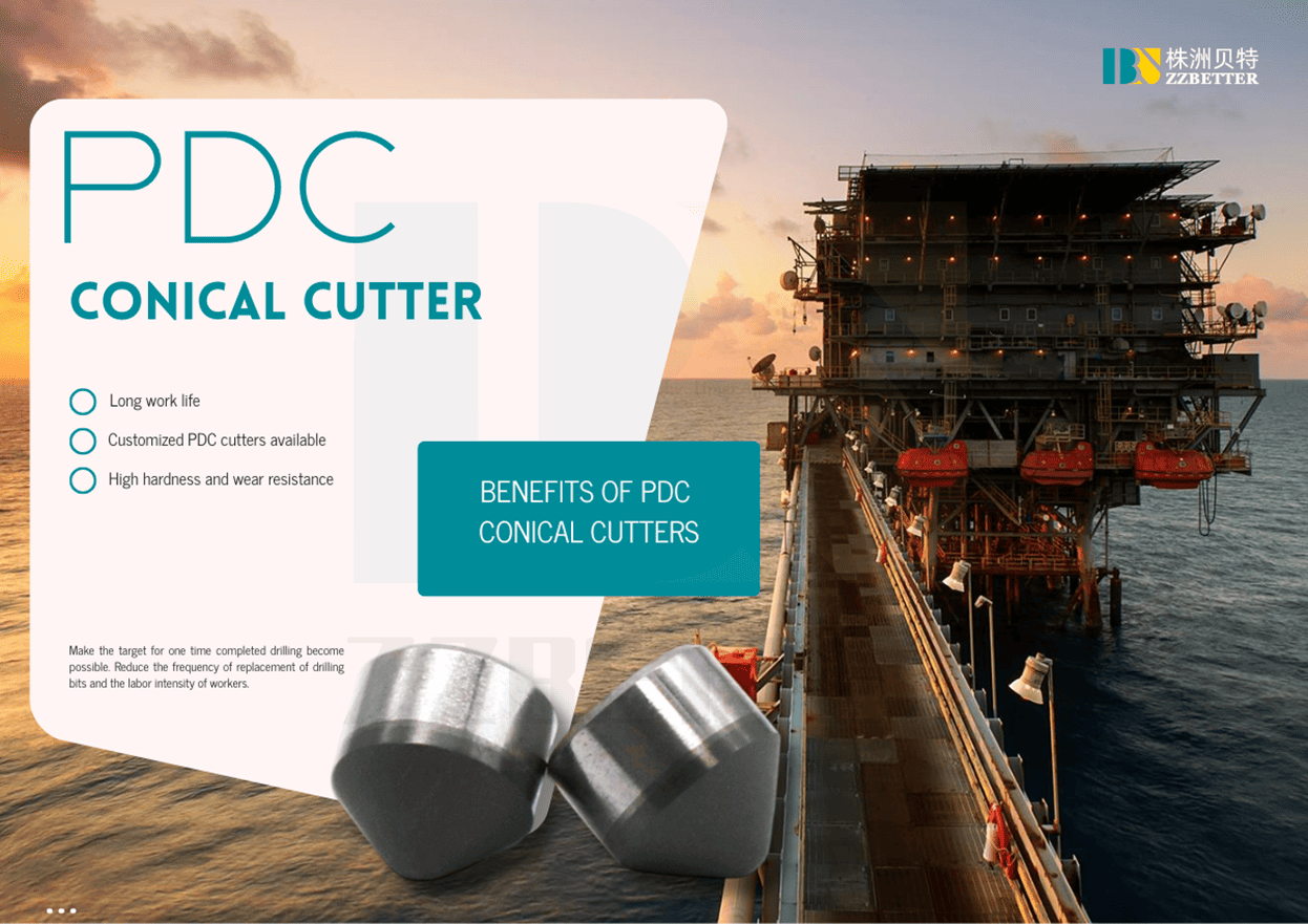 PDC conical cutters