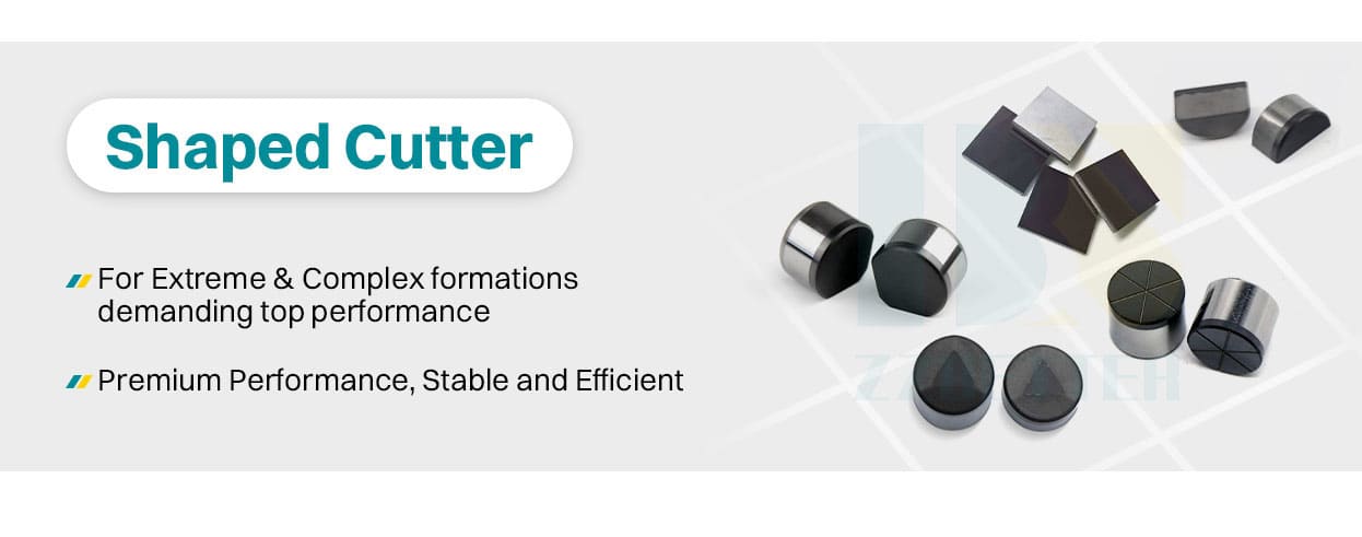 Shaped PDC cutters(Benz cutters, cutters with tails) Shaped PDC cutters(Benz cutters, cutters with tails)