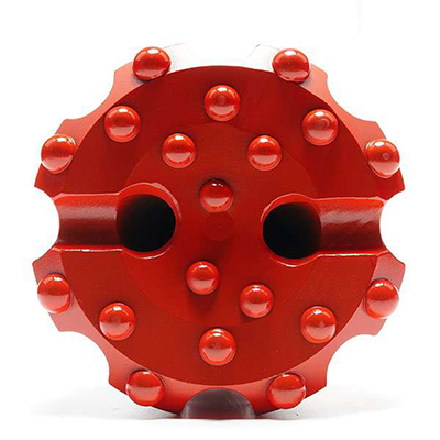 Concave face design on DHD360-165 DTH hammer bit with 19 dome carbide buttons Concave face design on DHD360-165 DTH hammer bit with 19 dome carbide buttons